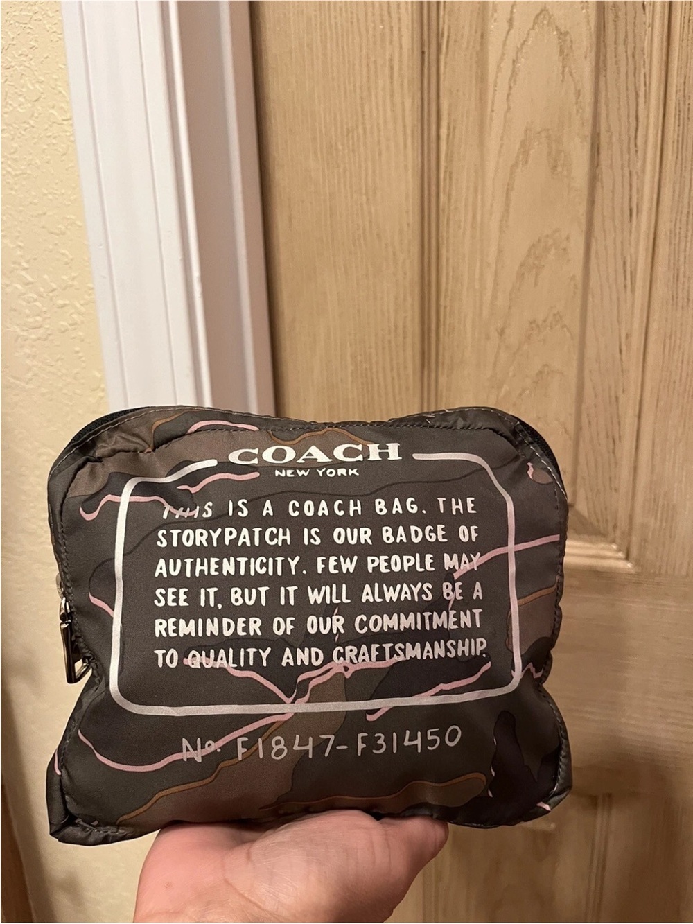 COACH Wild Camo Packable Backpack NWT rare  (Style No. F31450)